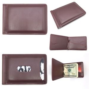 IXYVIA Mens Money Clip Bifold PU Leather Wallet